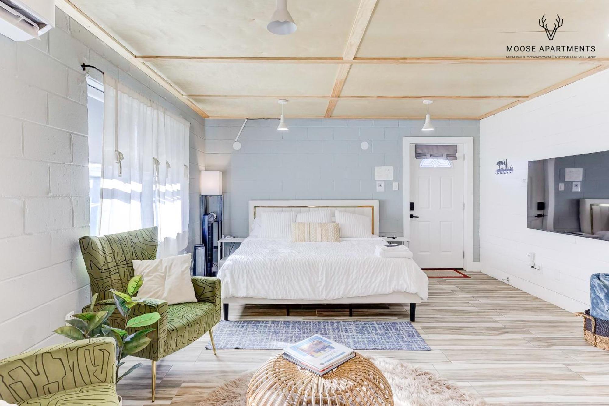 The Moose #6 - Modern Luxe Studio With Free Parking & King Bed Memphis Exterior foto